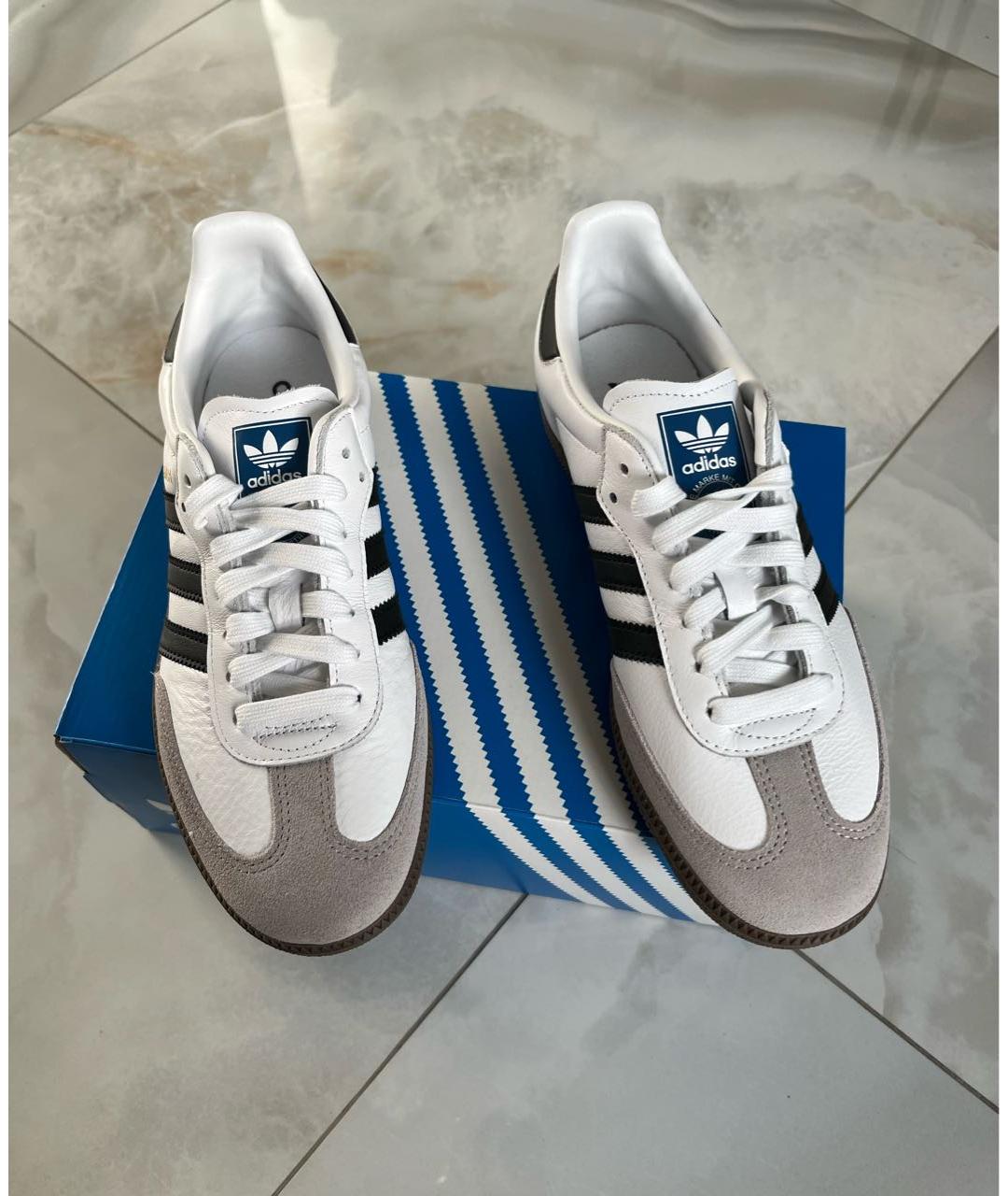 ADIDAS Белые кожаные кроссовки, фото 8