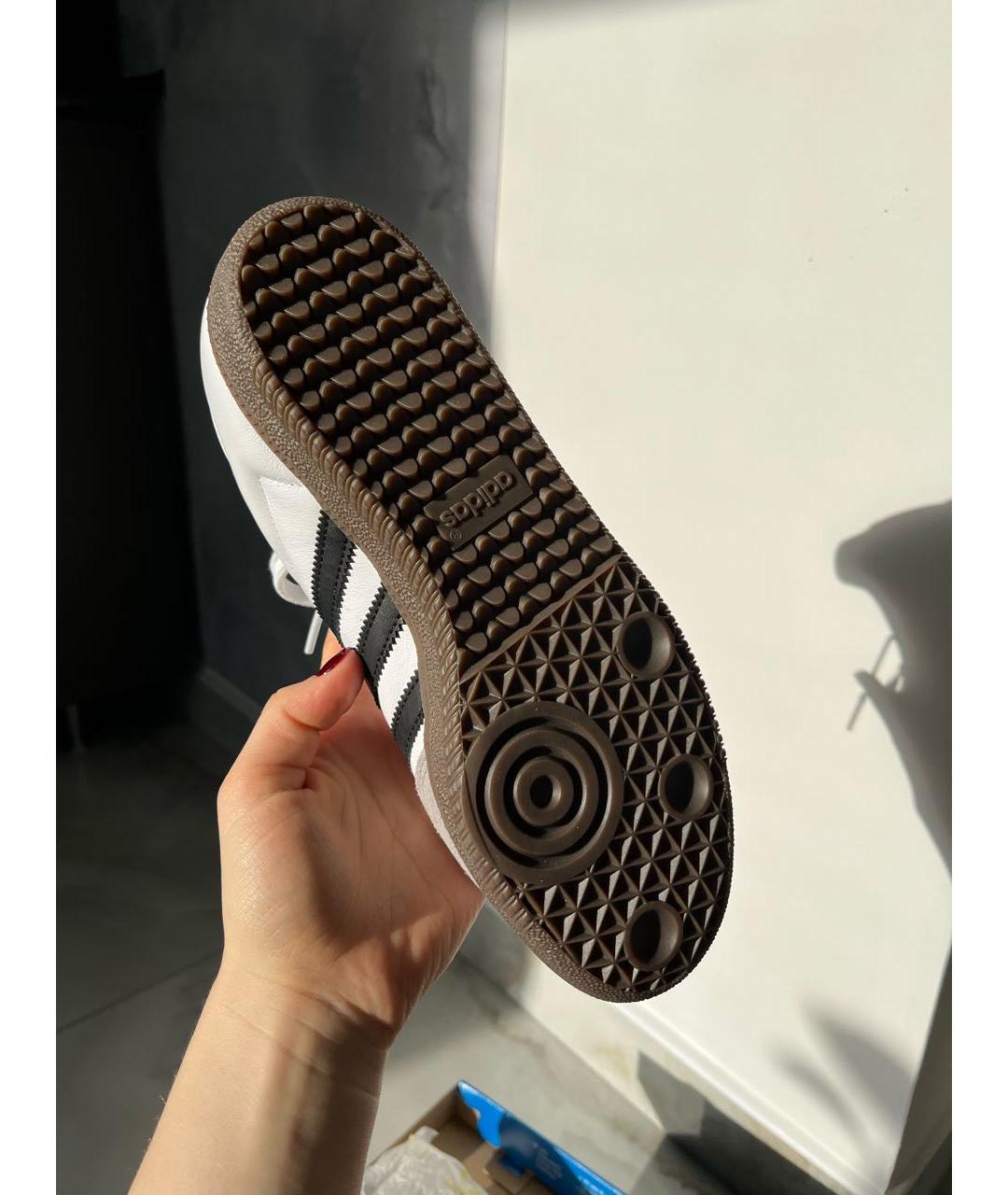 ADIDAS Белые кожаные кроссовки, фото 5