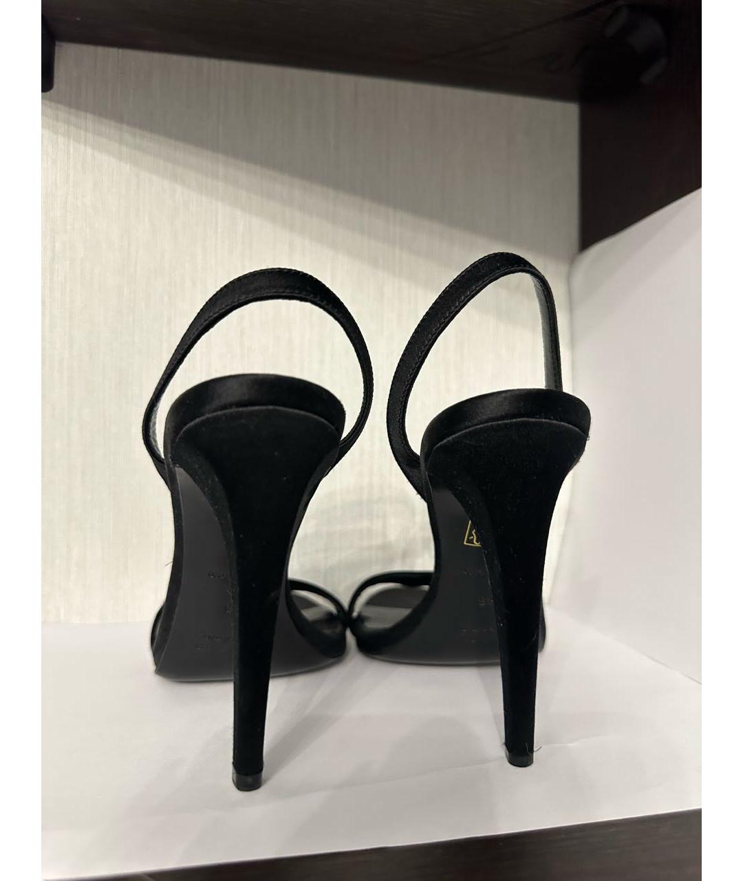 MIU MIU Черные замшевые босоножки, фото 4
