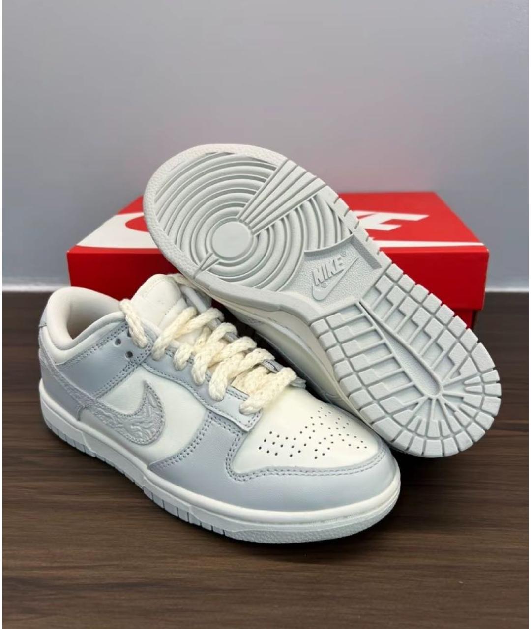 NIKE Серые кожаные кеды, фото 6