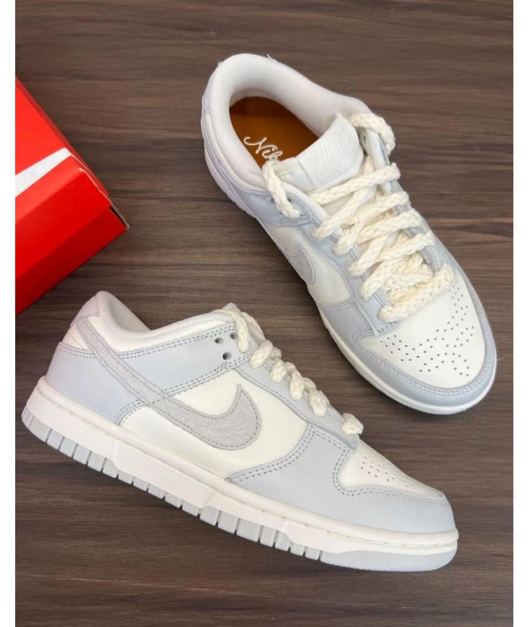 NIKE Серые кожаные кеды, фото 7