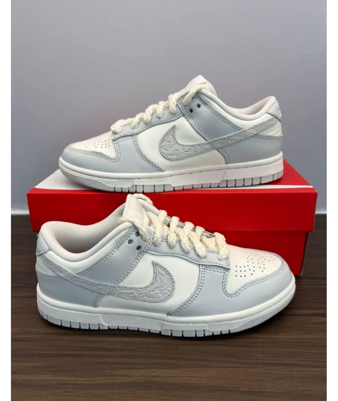 NIKE Серые кожаные кеды, фото 5