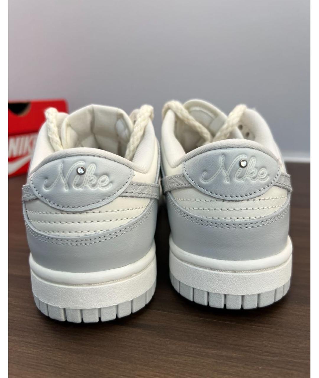 NIKE Серые кожаные кеды, фото 8