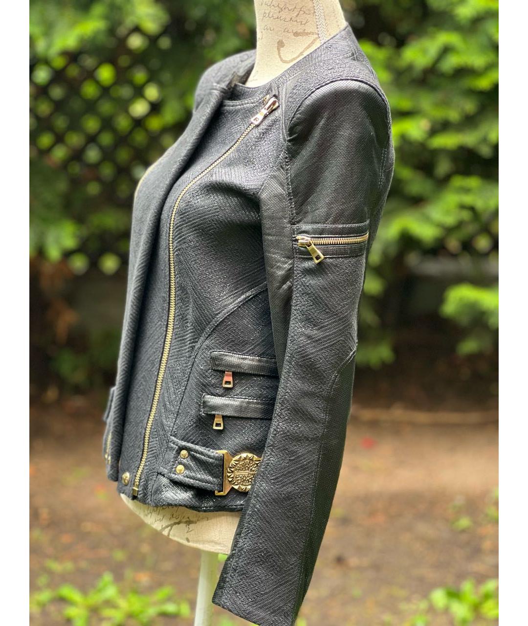 BALMAIN Черная вискозная куртка, фото 7