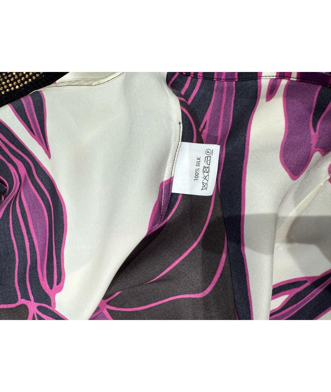 DRIES VAN NOTEN Фиолетовая шелковая рубашка, фото 5