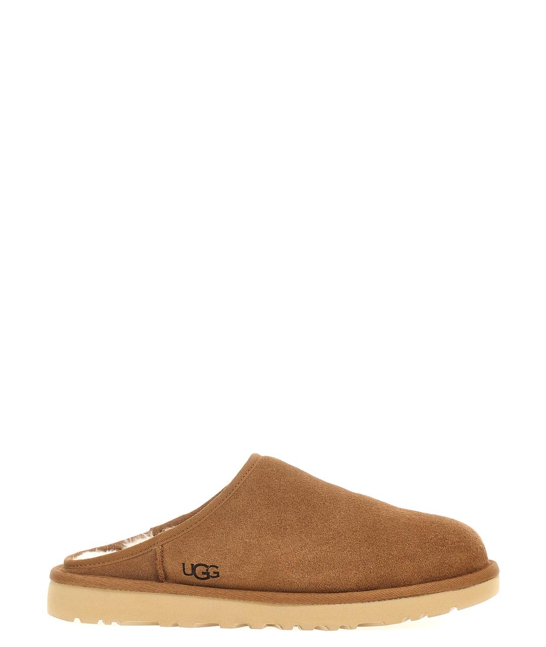 UGG AUSTRALIA Коричневые замшевые шлепанцы, фото 1