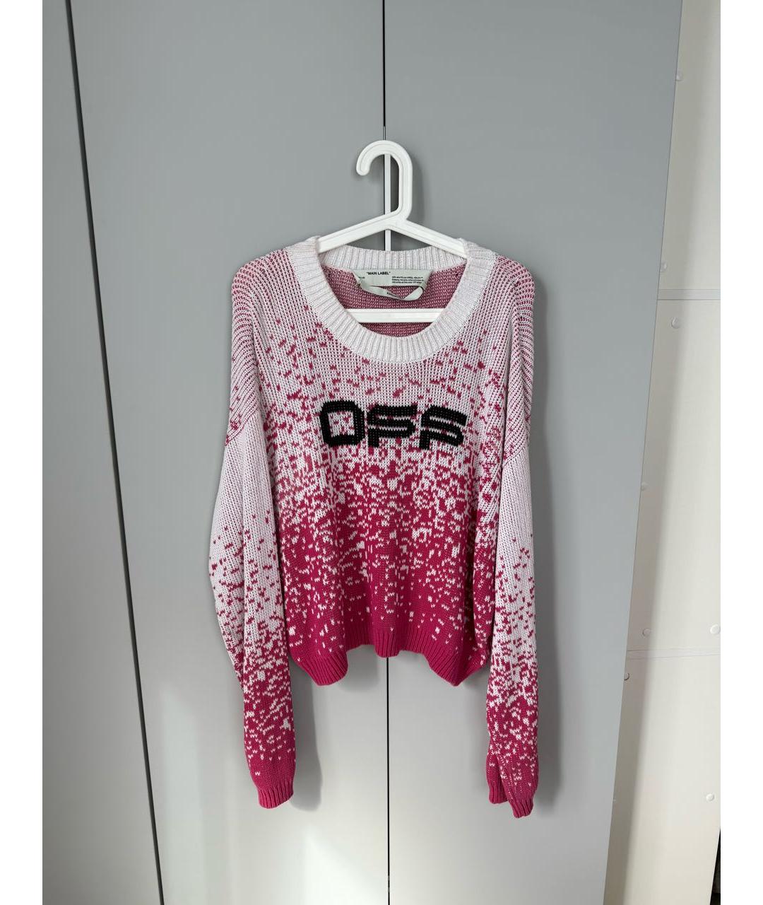 OFF-WHITE Розовый хлопковый джемпер / свитер, фото 2