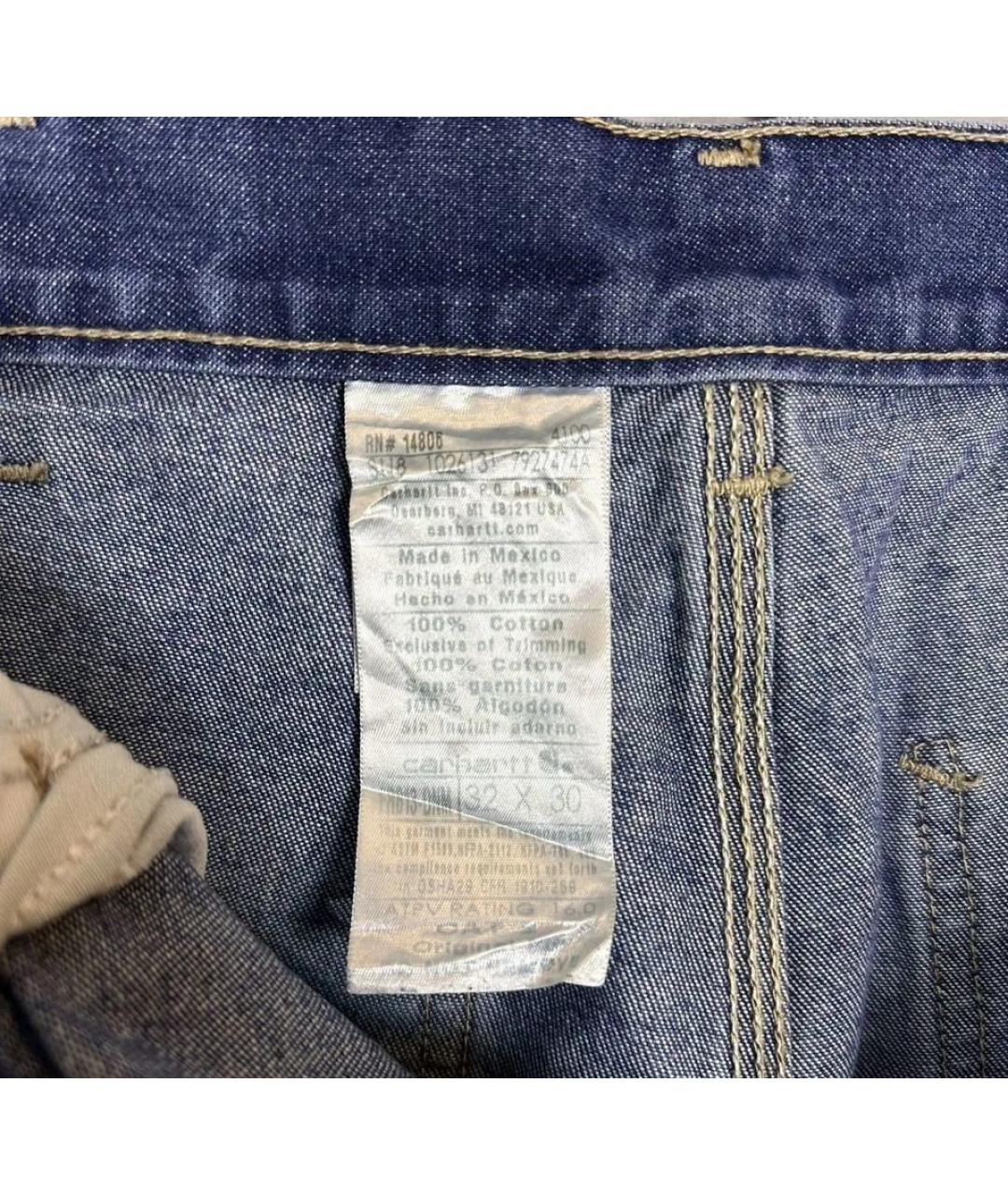 CARHARTT Синие хлопковые прямые джинсы, фото 9