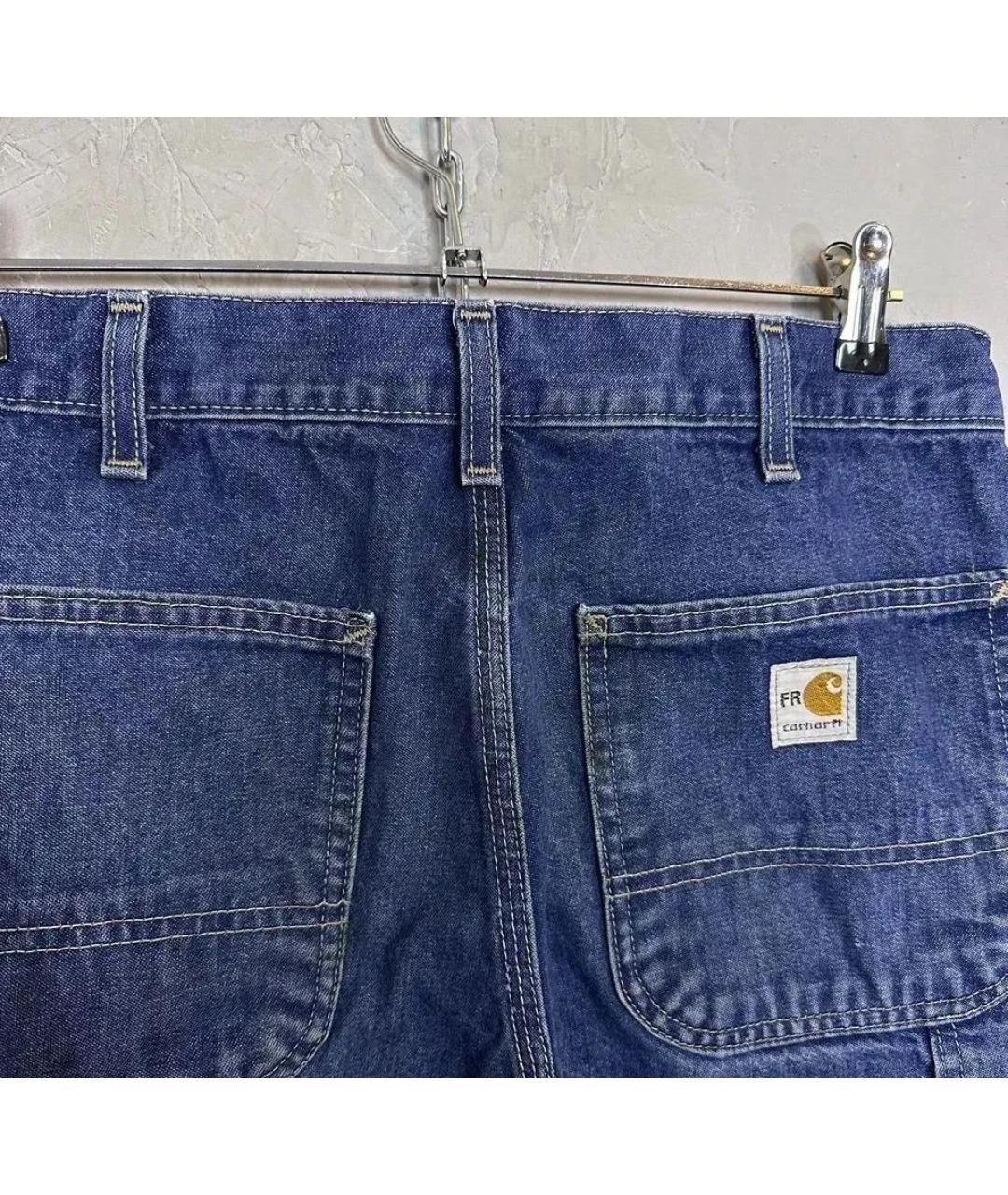 CARHARTT Синие хлопковые прямые джинсы, фото 5