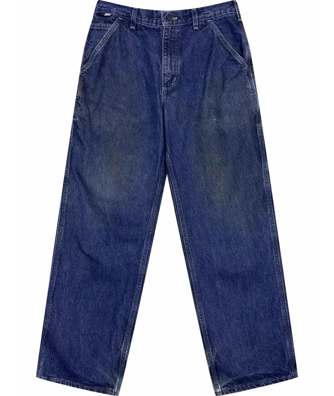 CARHARTT Синие хлопковые прямые джинсы, фото 1