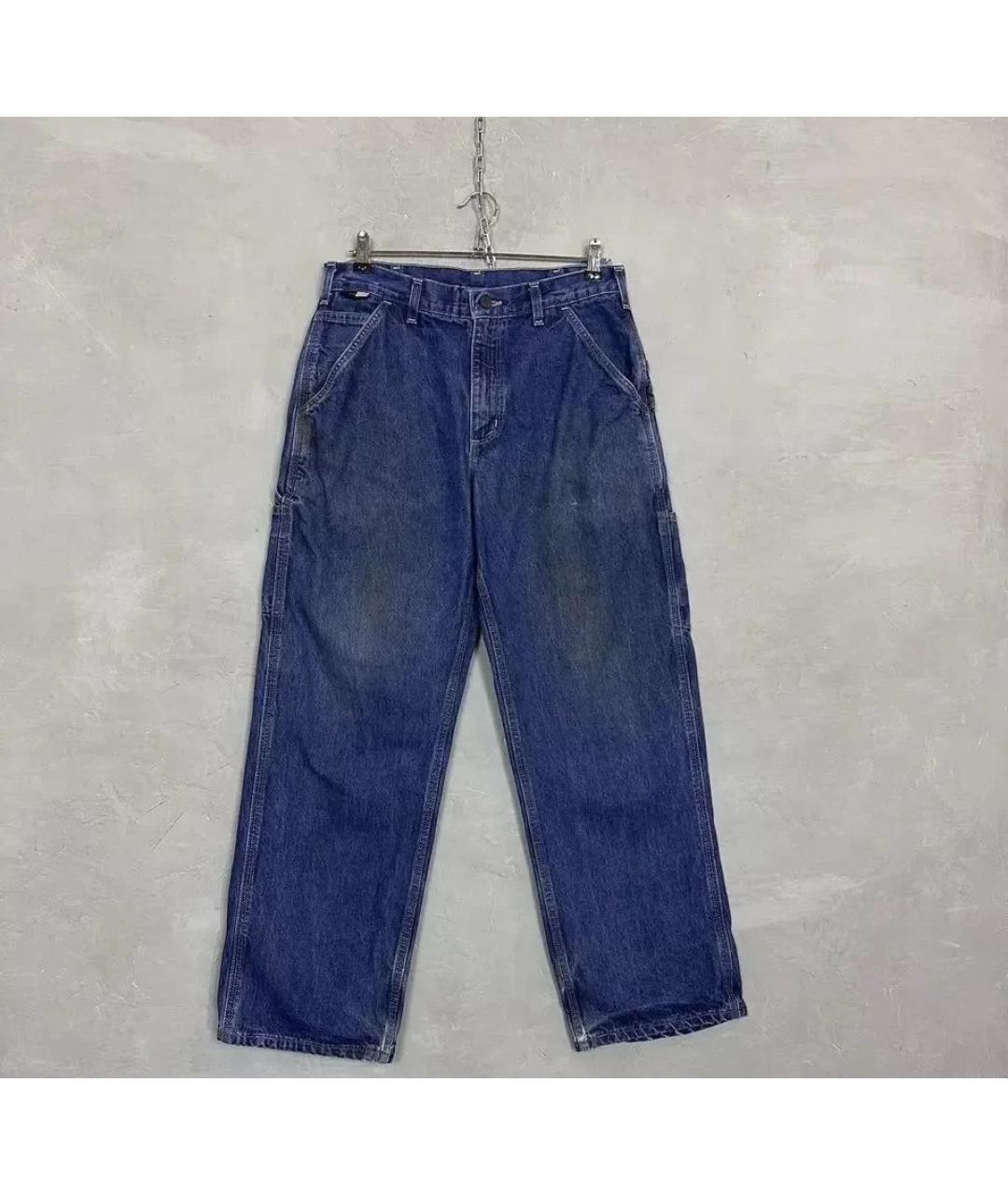CARHARTT Синие хлопковые прямые джинсы, фото 2