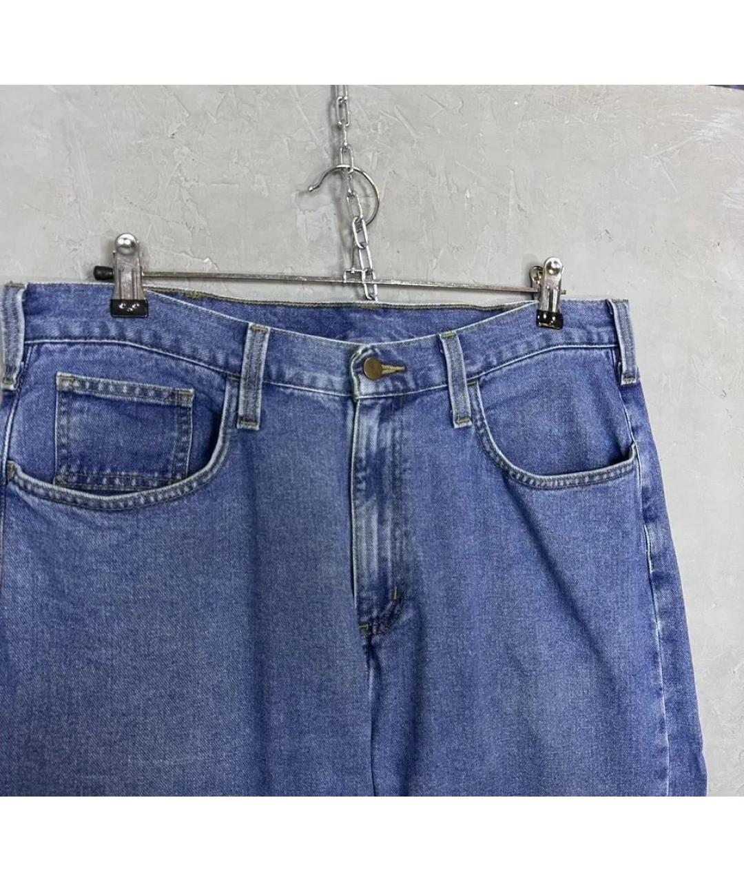 CARHARTT Синие хлопковые прямые джинсы, фото 7
