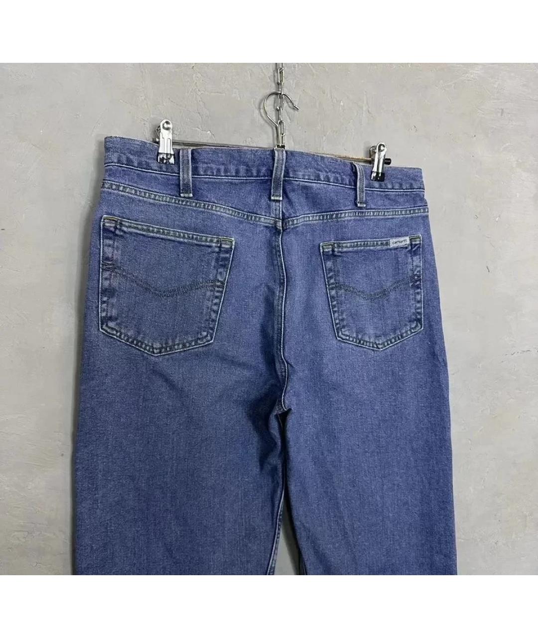 CARHARTT Синие хлопковые прямые джинсы, фото 6