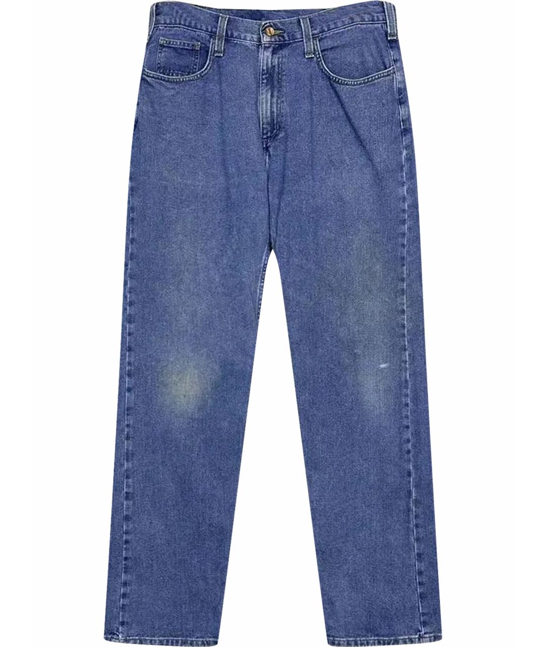 CARHARTT Синие хлопковые прямые джинсы, фото 1