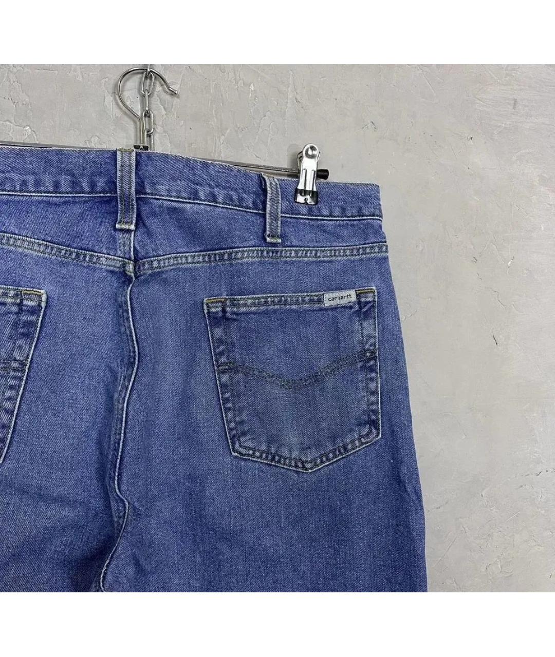CARHARTT Синие хлопковые прямые джинсы, фото 3