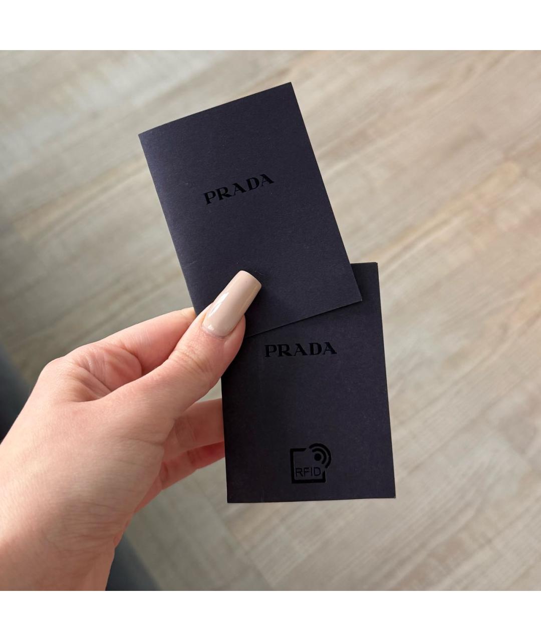 PRADA Черная кожаная сумка тоут, фото 8