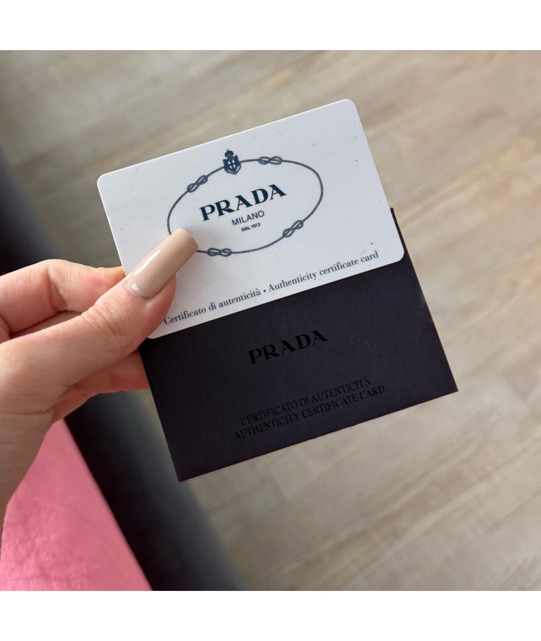 PRADA Черная кожаная сумка тоут, фото 7