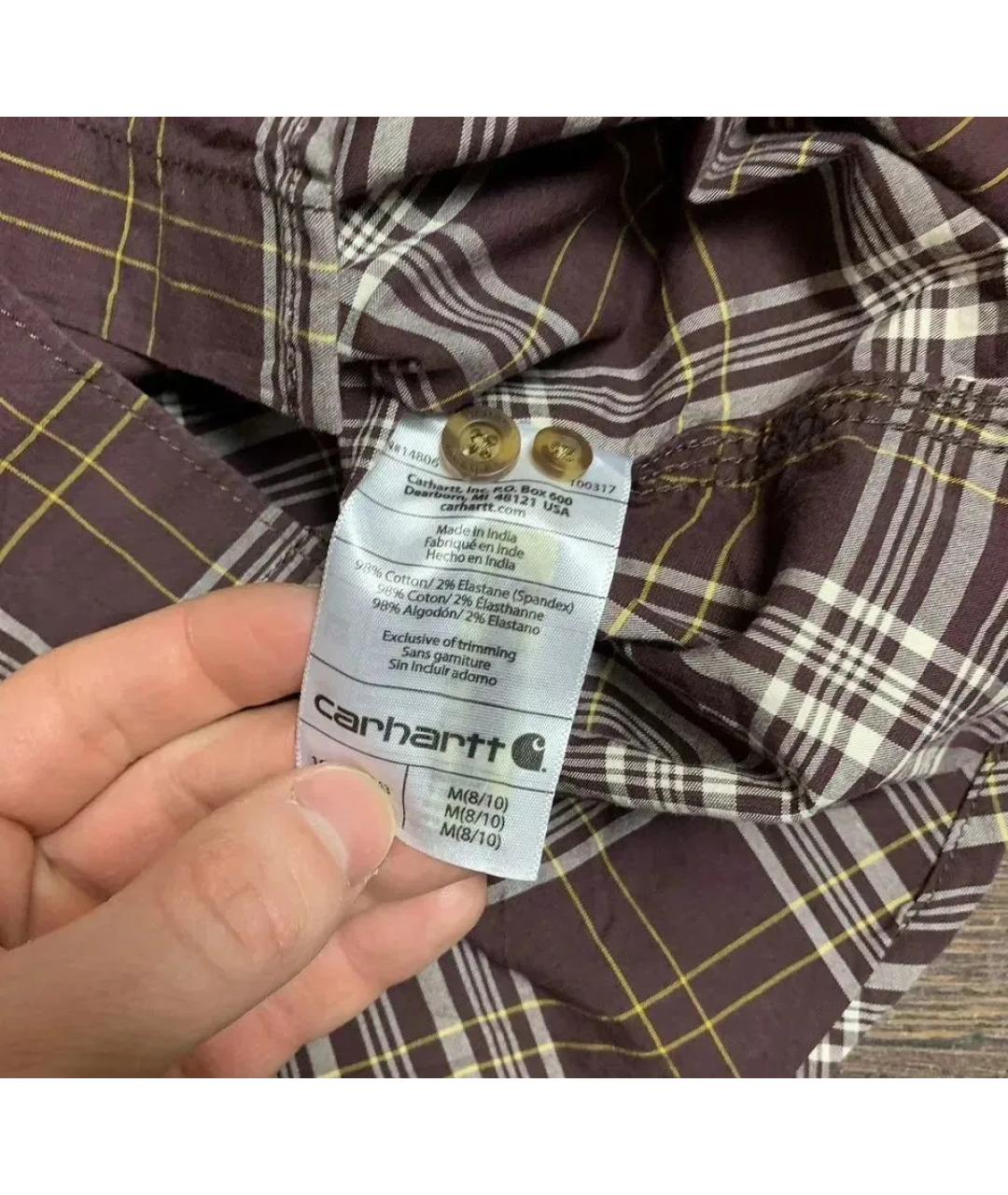CARHARTT Бордовая хлопковая кэжуал рубашка, фото 6