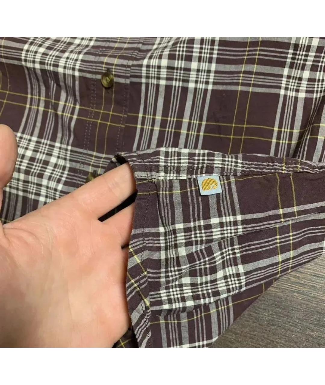 CARHARTT Бордовая хлопковая кэжуал рубашка, фото 4