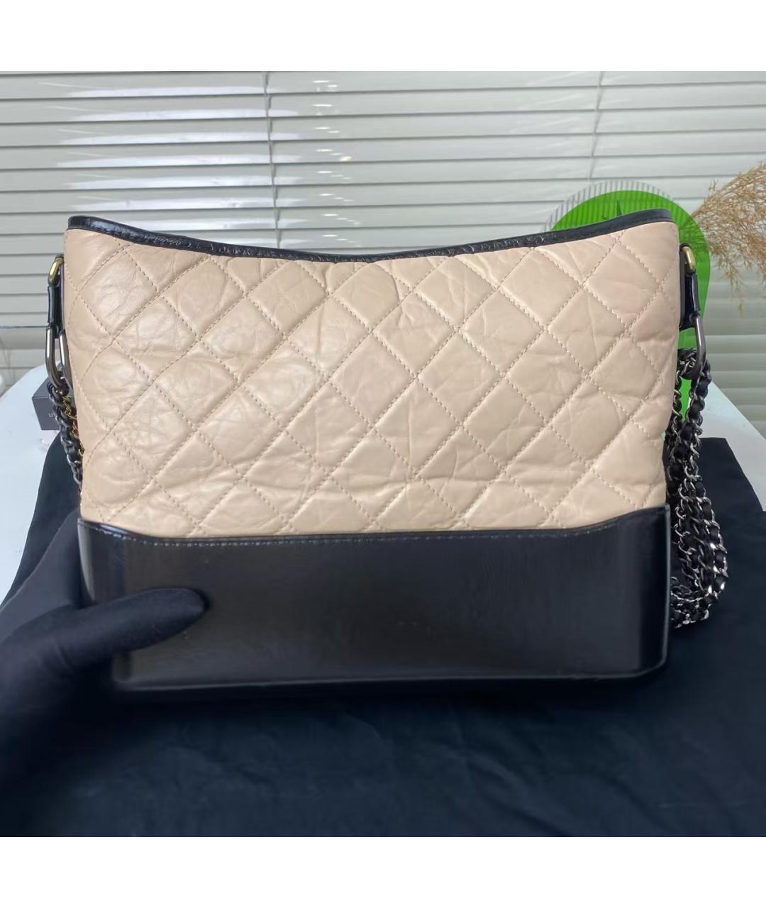 CHANEL Бежевая кожаная сумка через плечо, фото 2