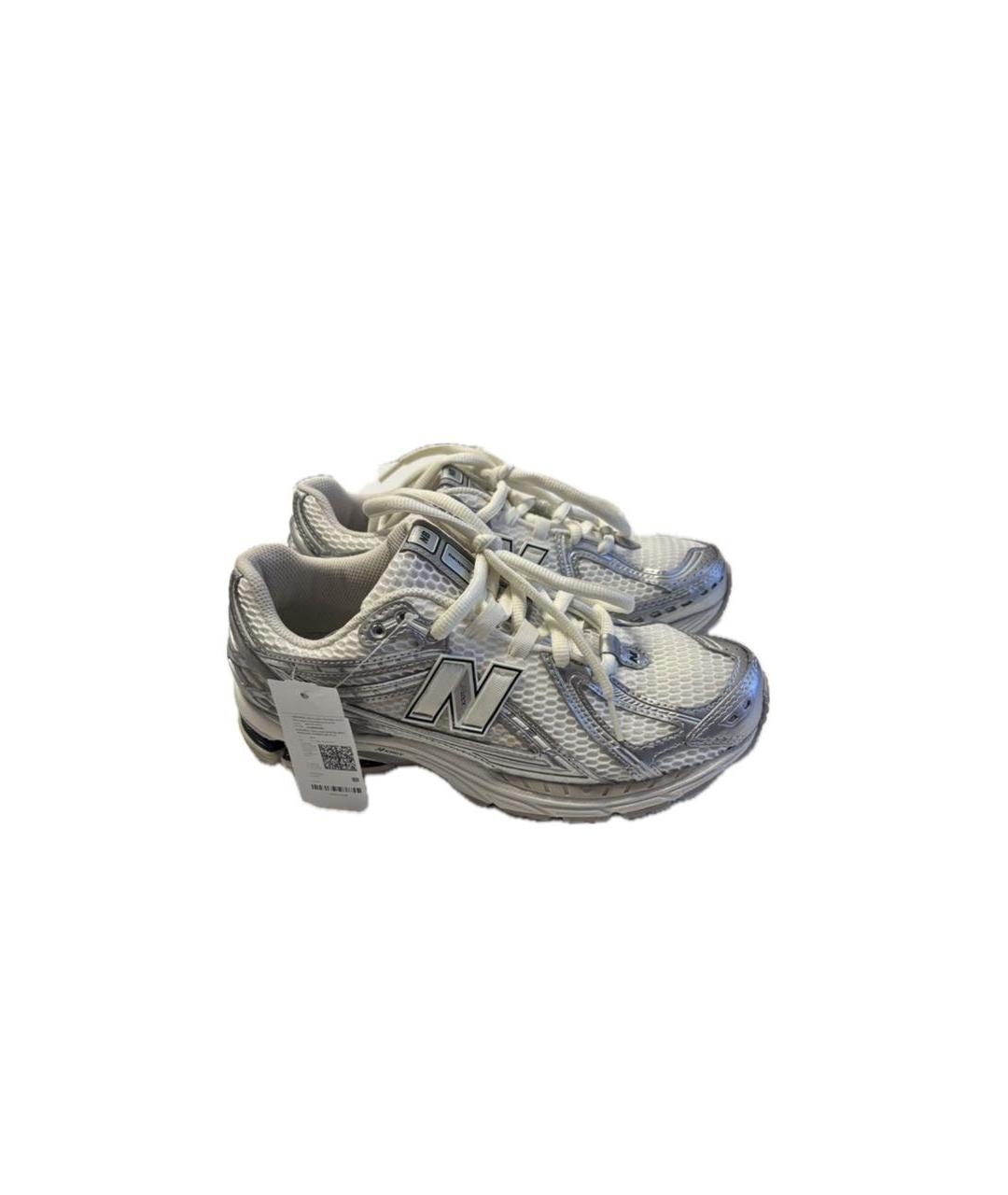 NEW BALANCE Серебряные кожаные низкие кроссовки / кеды, фото 3