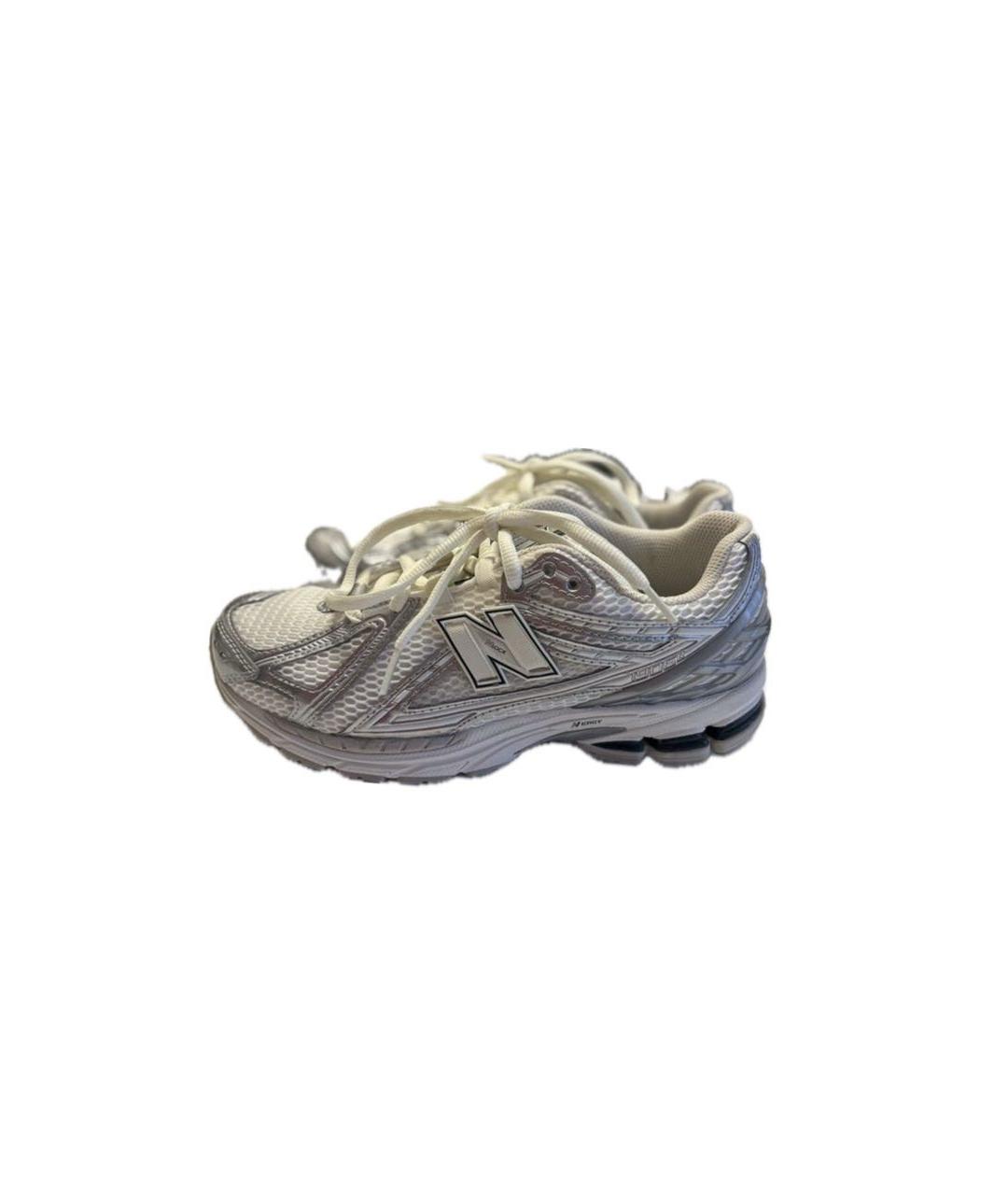 NEW BALANCE Серебряные кожаные низкие кроссовки / кеды, фото 2