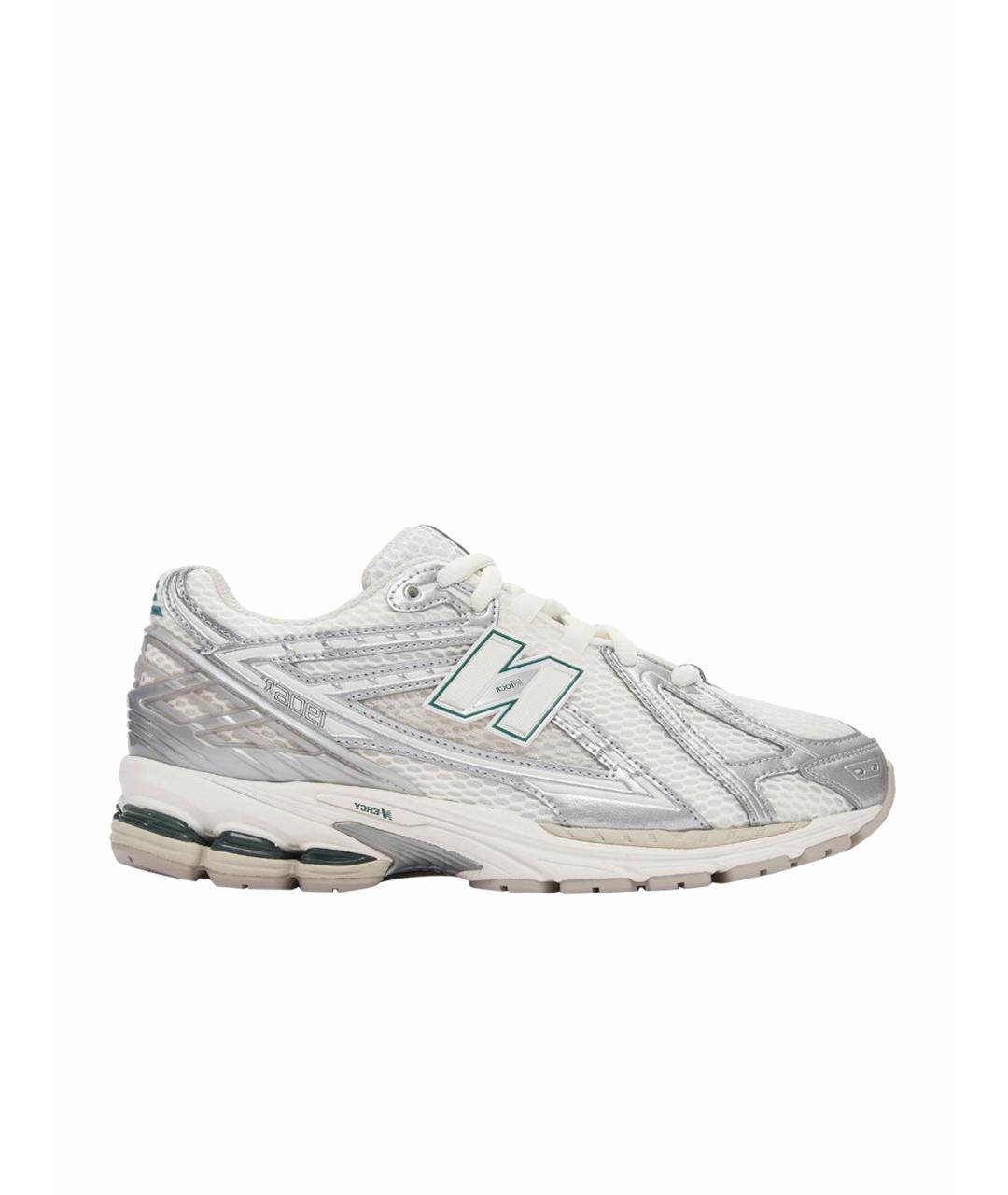 NEW BALANCE Серебряные кожаные низкие кроссовки / кеды, фото 1