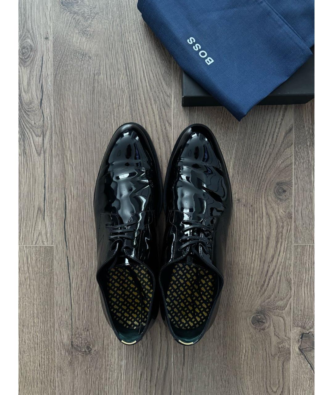 HUGO BOSS Черные туфли из лакированной кожи, фото 2