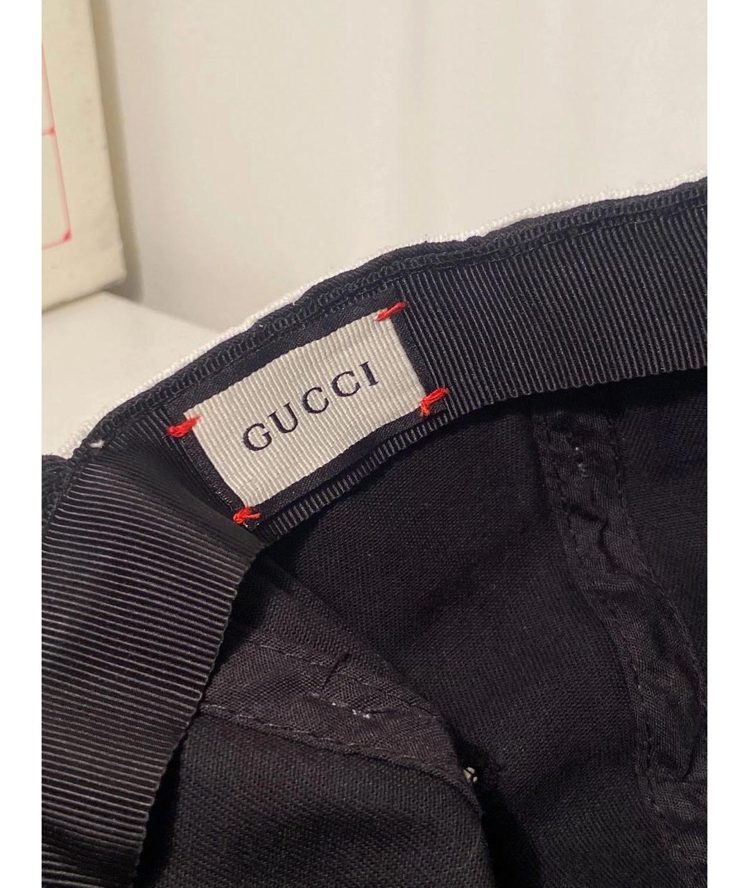GUCCI Черная хлопковая кепка/бейсболка, фото 3