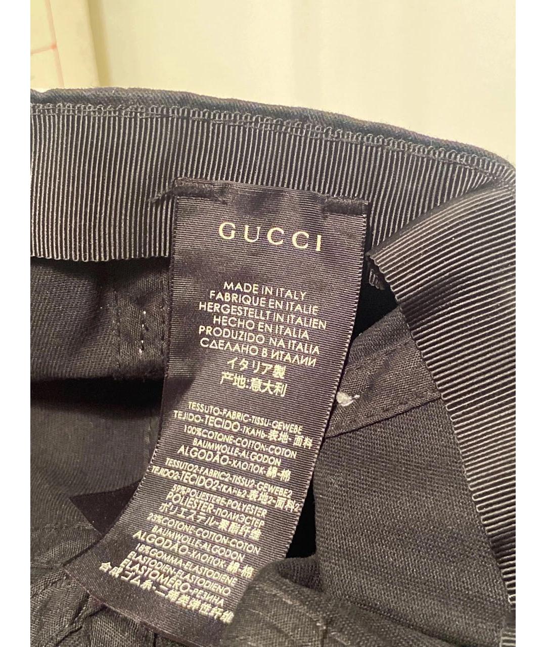 GUCCI Черная хлопковая кепка/бейсболка, фото 4