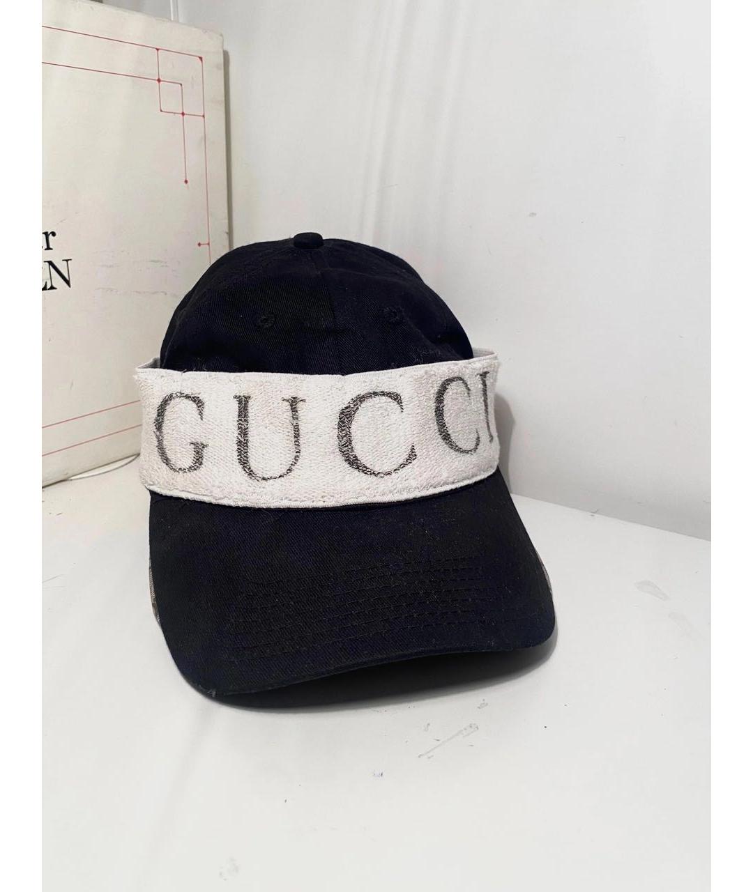 GUCCI Черная хлопковая кепка/бейсболка, фото 2