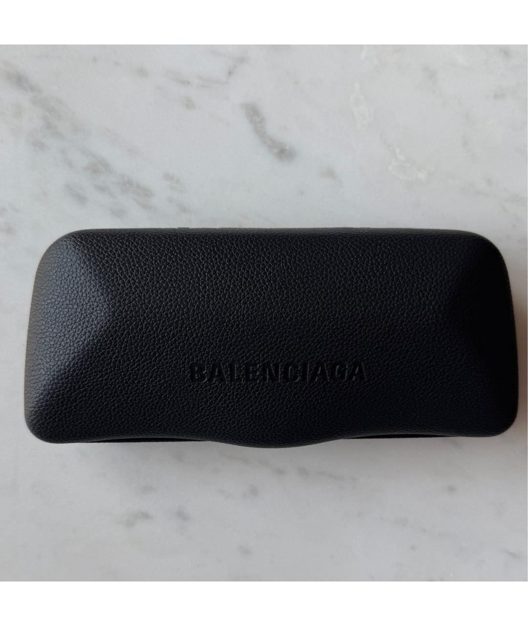 BALENCIAGA Темно-синие пластиковые солнцезащитные очки, фото 6