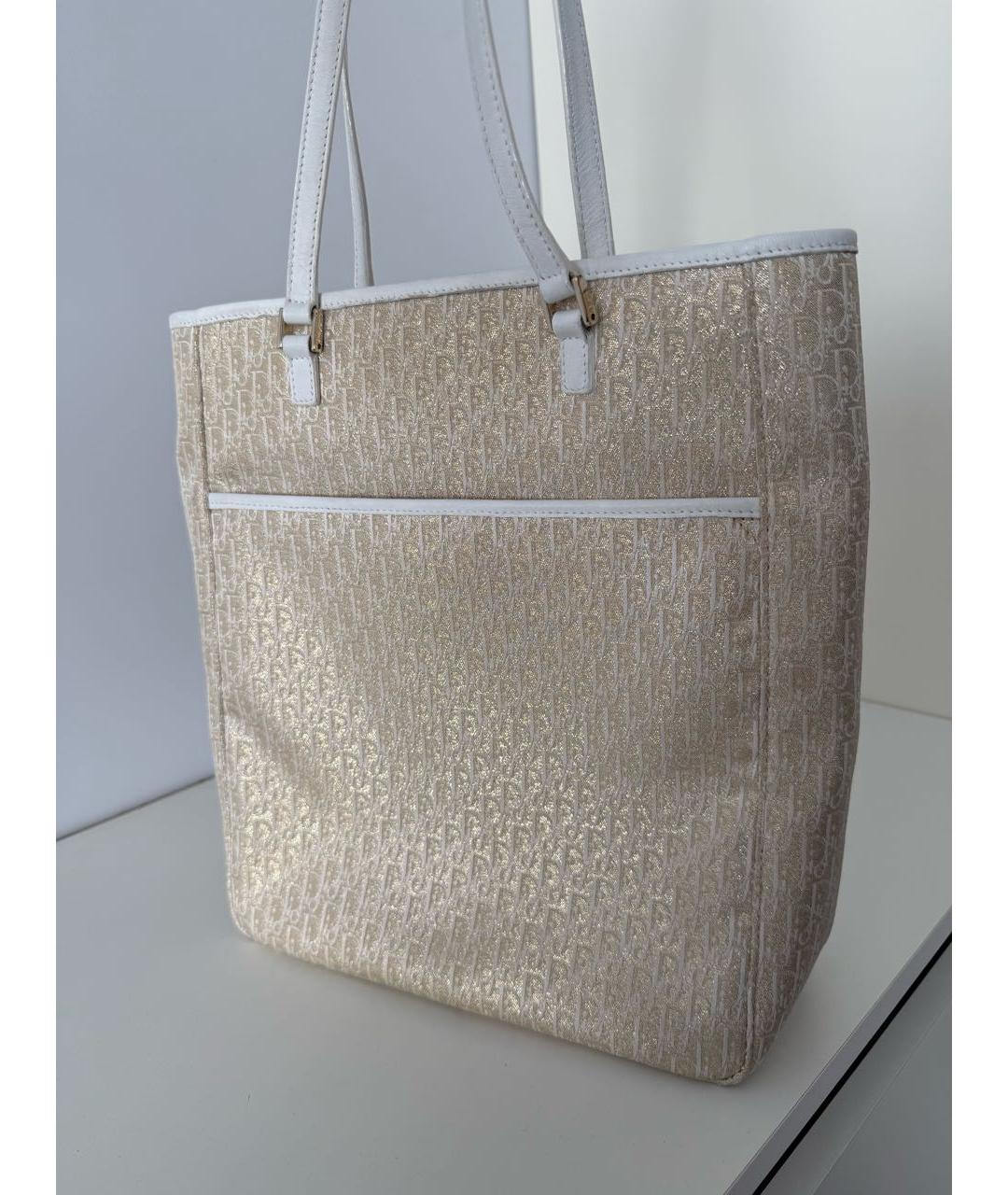 CHRISTIAN DIOR Золотая сумка тоут, фото 2