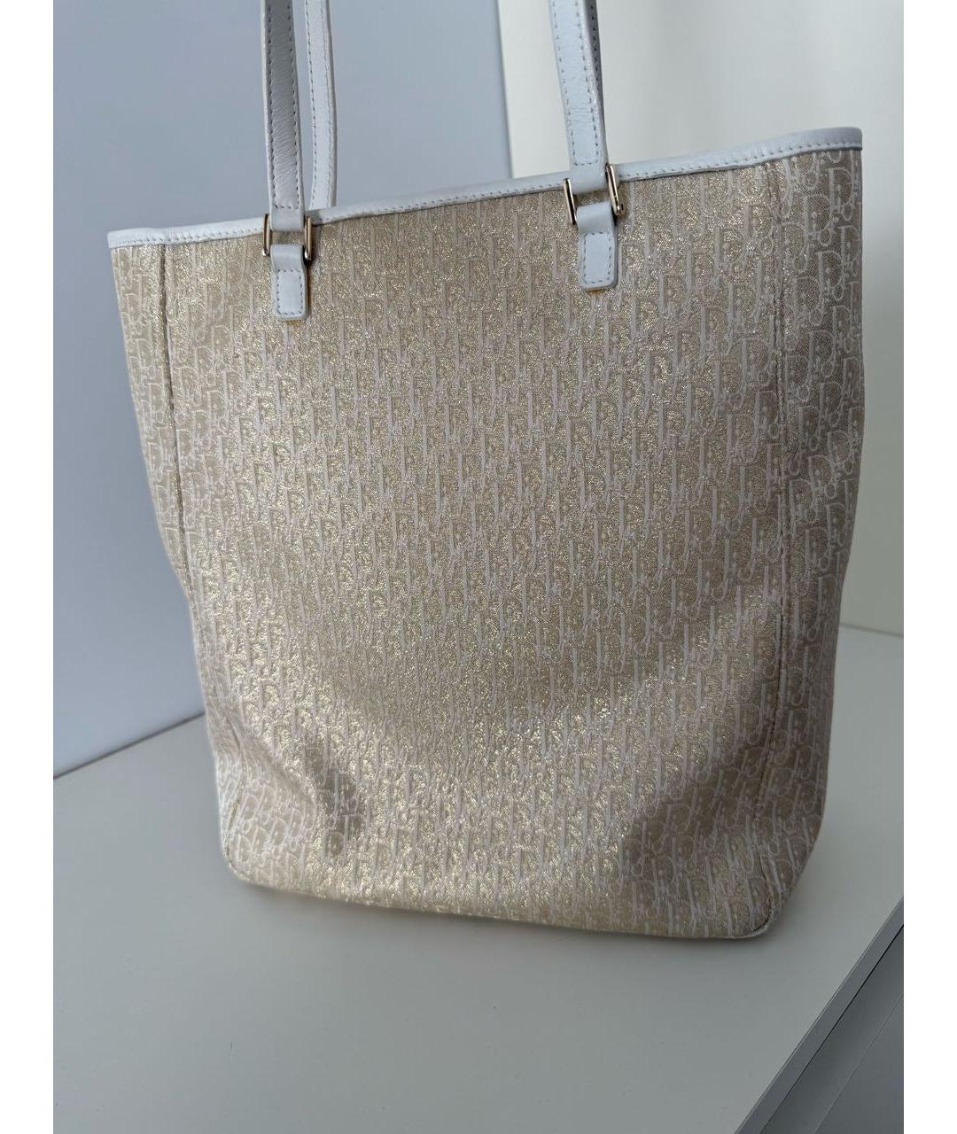 CHRISTIAN DIOR Золотая сумка тоут, фото 3