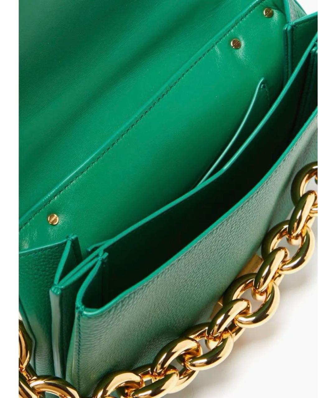 BOTTEGA VENETA Зеленая кожаная сумка с короткими ручками, фото 4