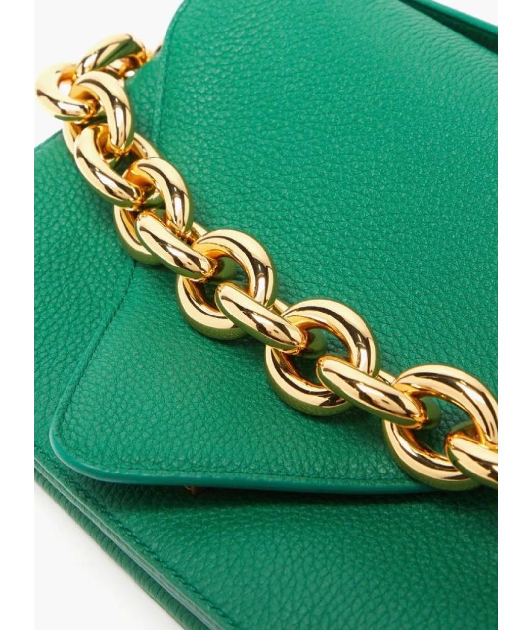 BOTTEGA VENETA Зеленая кожаная сумка с короткими ручками, фото 3