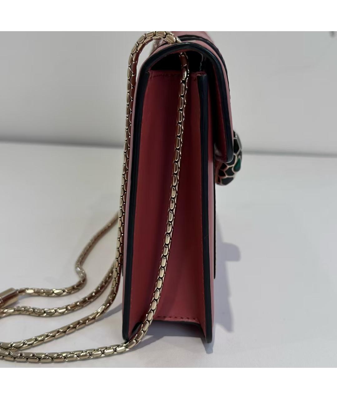 BVLGARI Красная кожаная сумка через плечо, фото 3