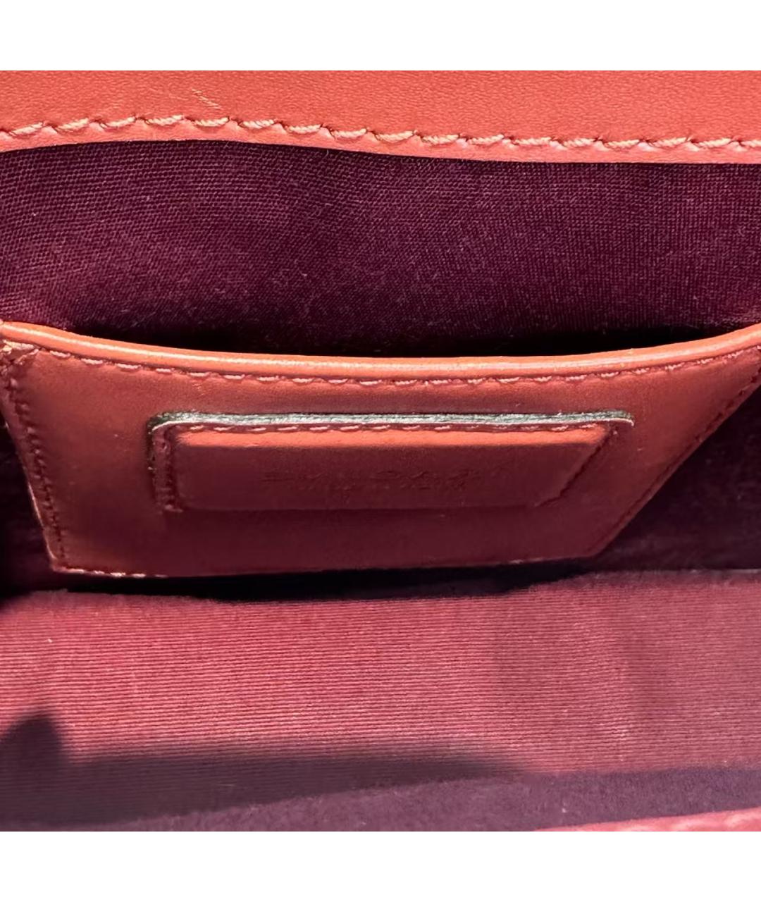 BVLGARI Красная кожаная сумка через плечо, фото 6