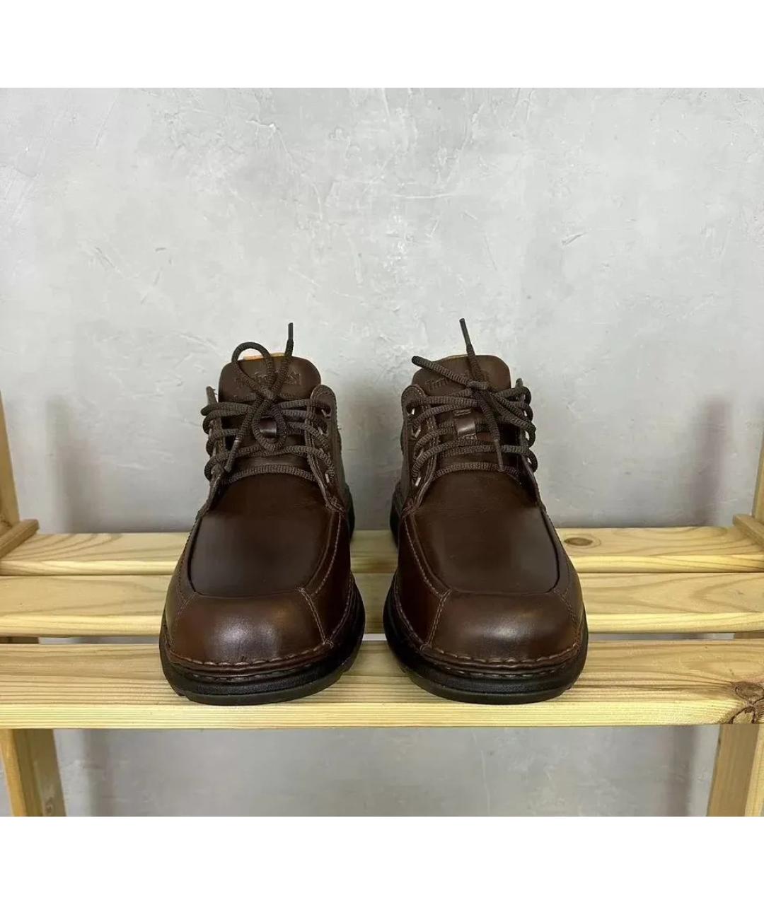 TIMBERLAND Коричневые кожаные низкие ботинки, фото 4