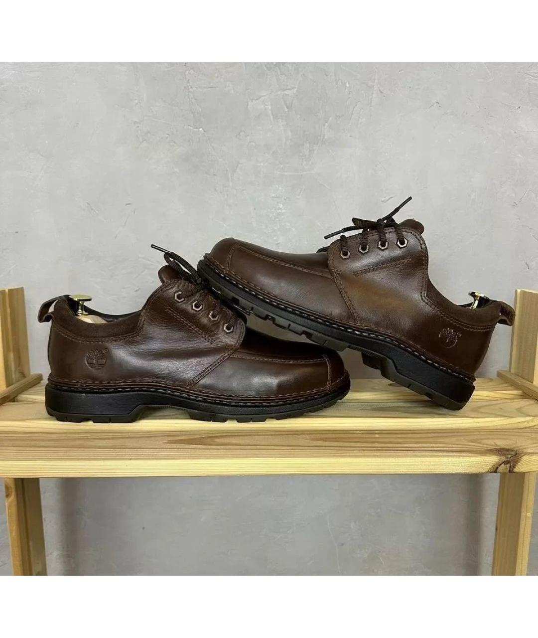TIMBERLAND Коричневые кожаные низкие ботинки, фото 10