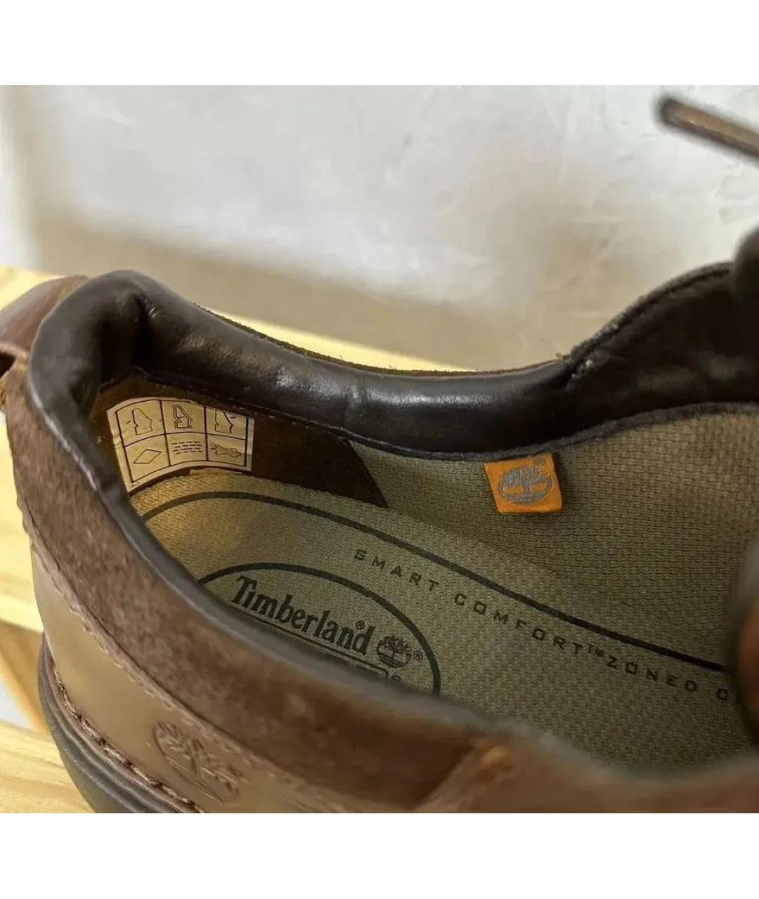 TIMBERLAND Коричневые кожаные низкие ботинки, фото 8