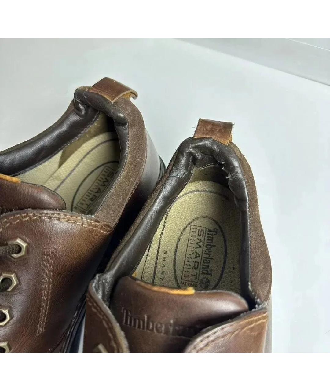 TIMBERLAND Коричневые кожаные низкие ботинки, фото 9