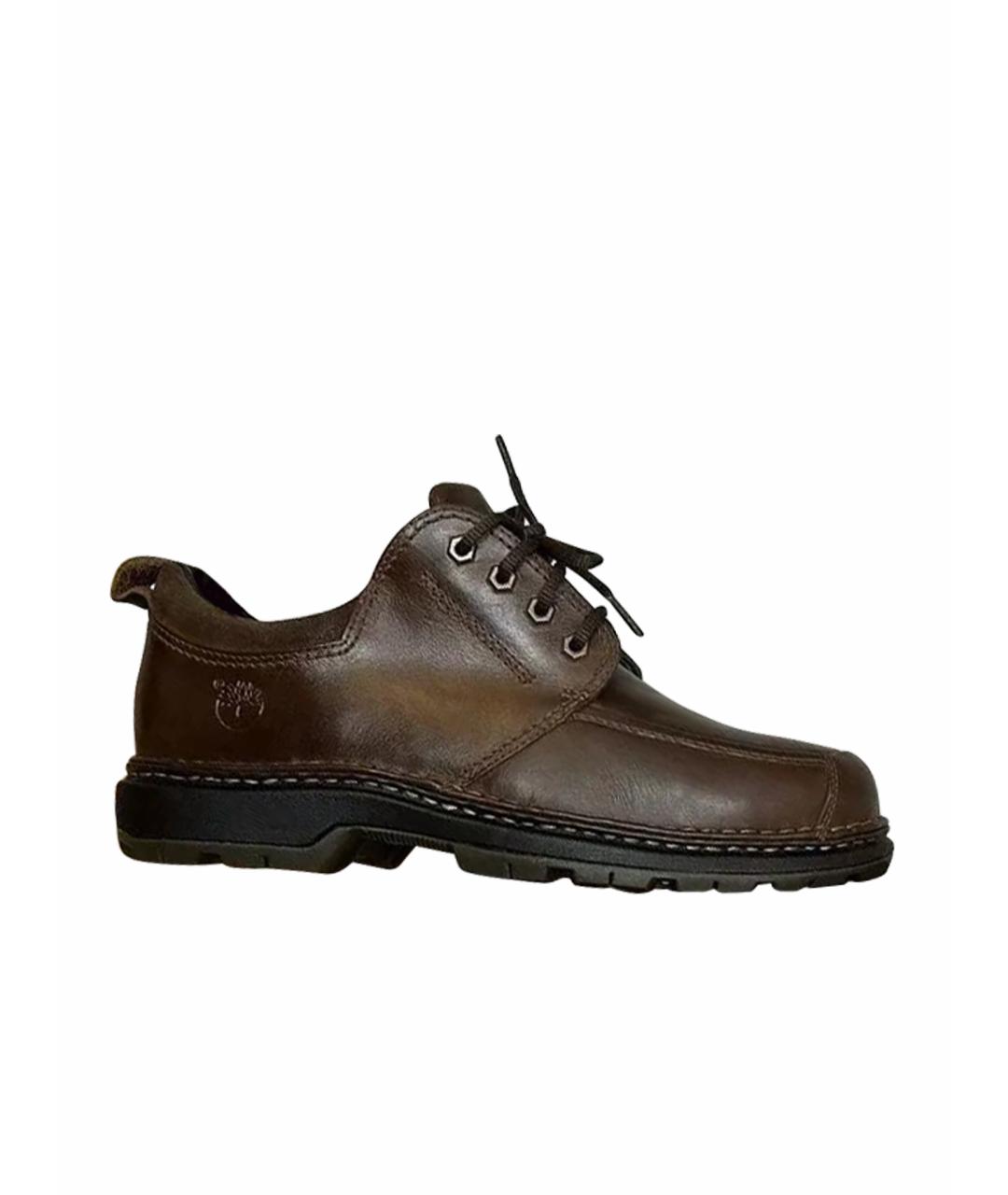 TIMBERLAND Коричневые кожаные низкие ботинки, фото 1