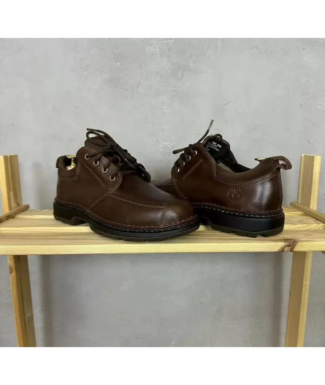 TIMBERLAND Коричневые кожаные низкие ботинки, фото 3