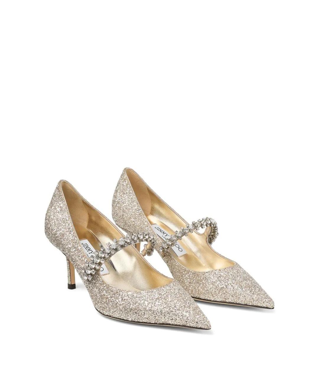 JIMMY CHOO Золотые туфли, фото 2