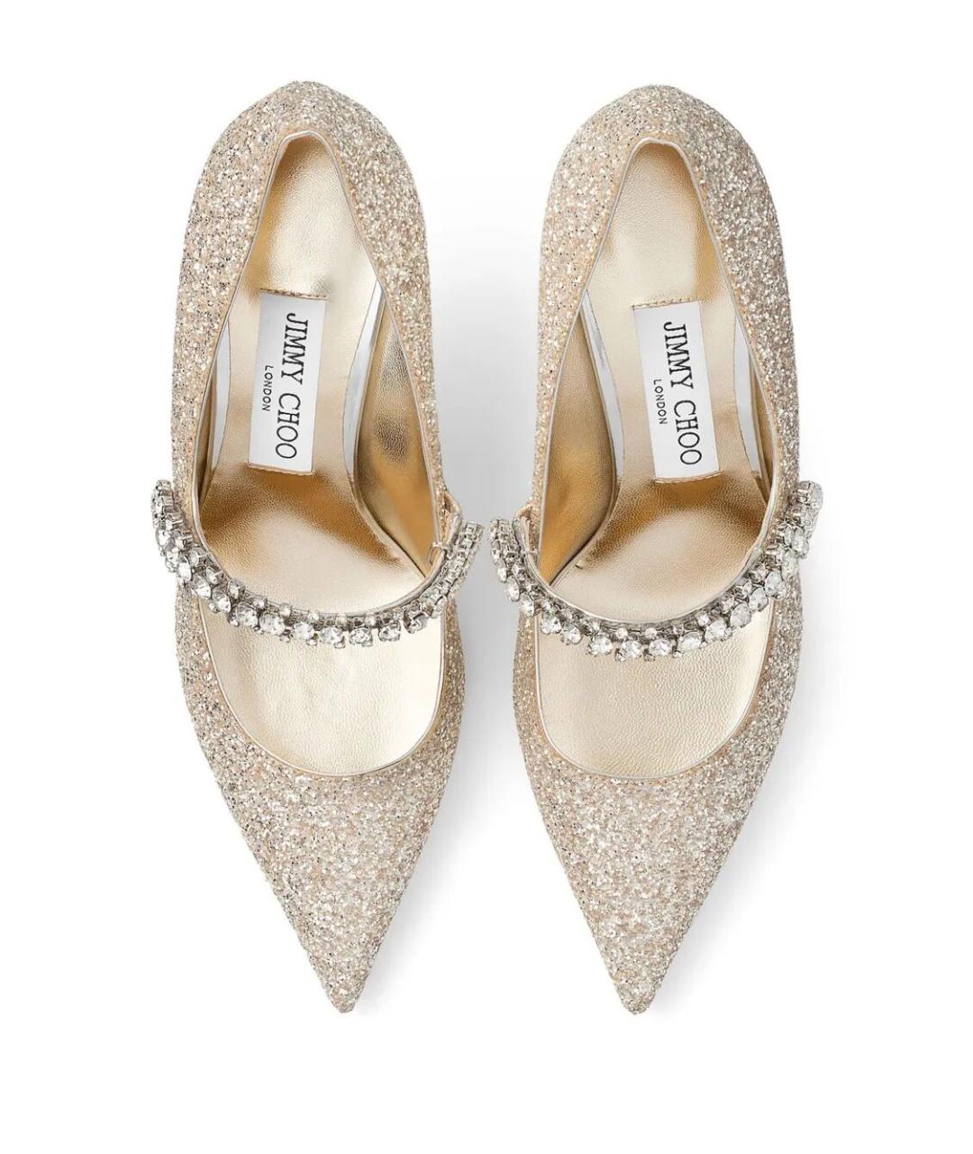 JIMMY CHOO Золотые туфли, фото 4