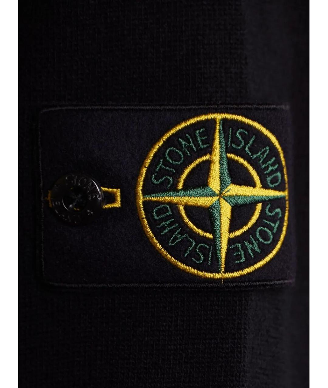 STONE ISLAND Черный шерстяной джемпер / свитер, фото 3