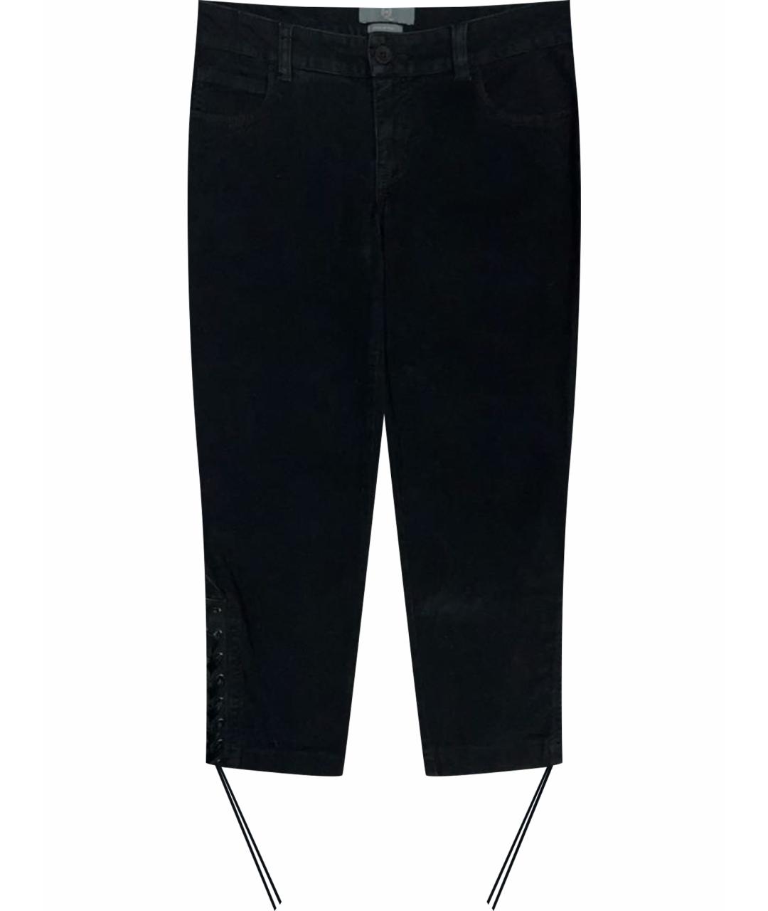 ALEXANDER MCQUEEN Черные хлопко-эластановые прямые джинсы, фото 1