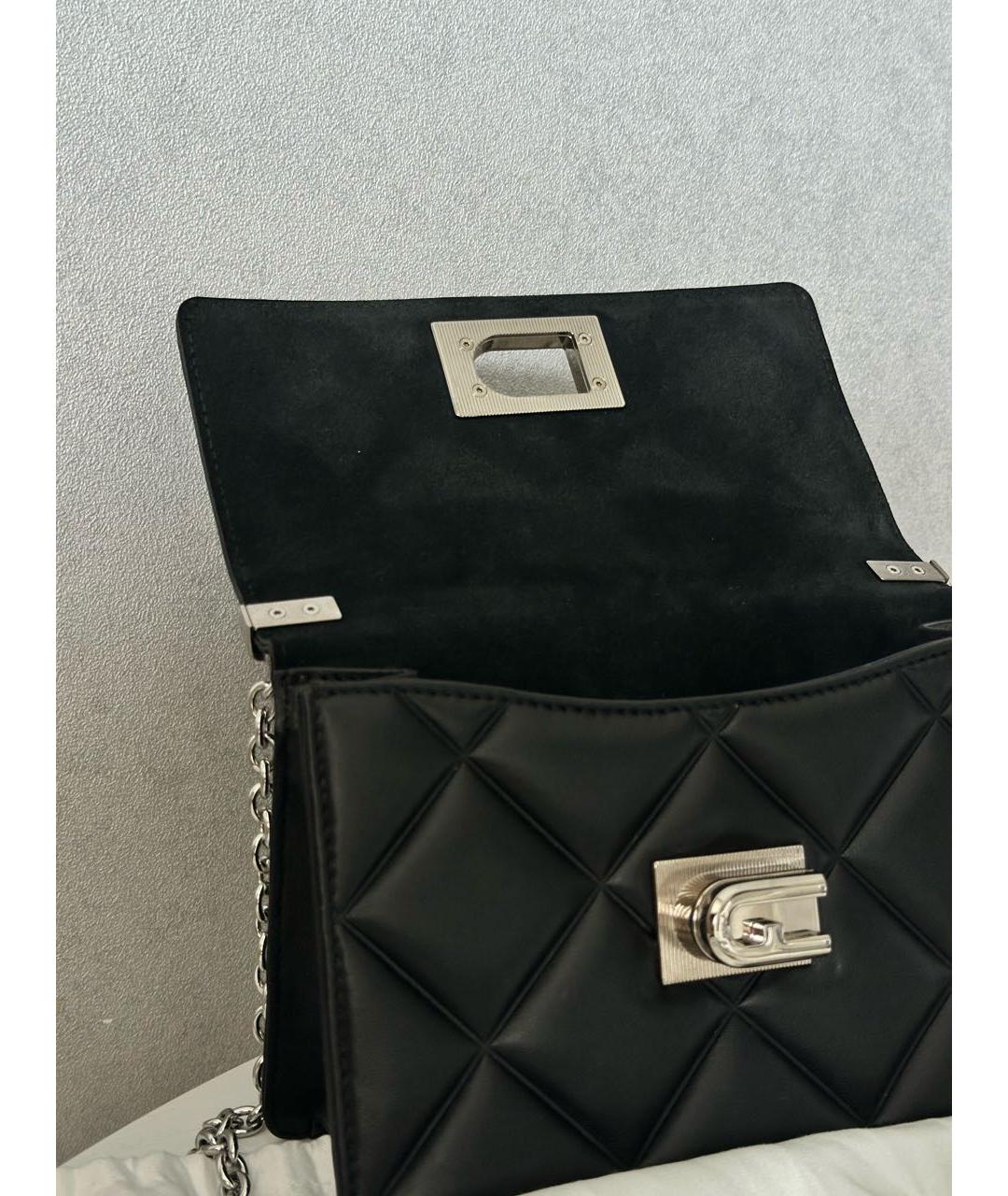 FURLA Черная кожаная сумка через плечо, фото 4