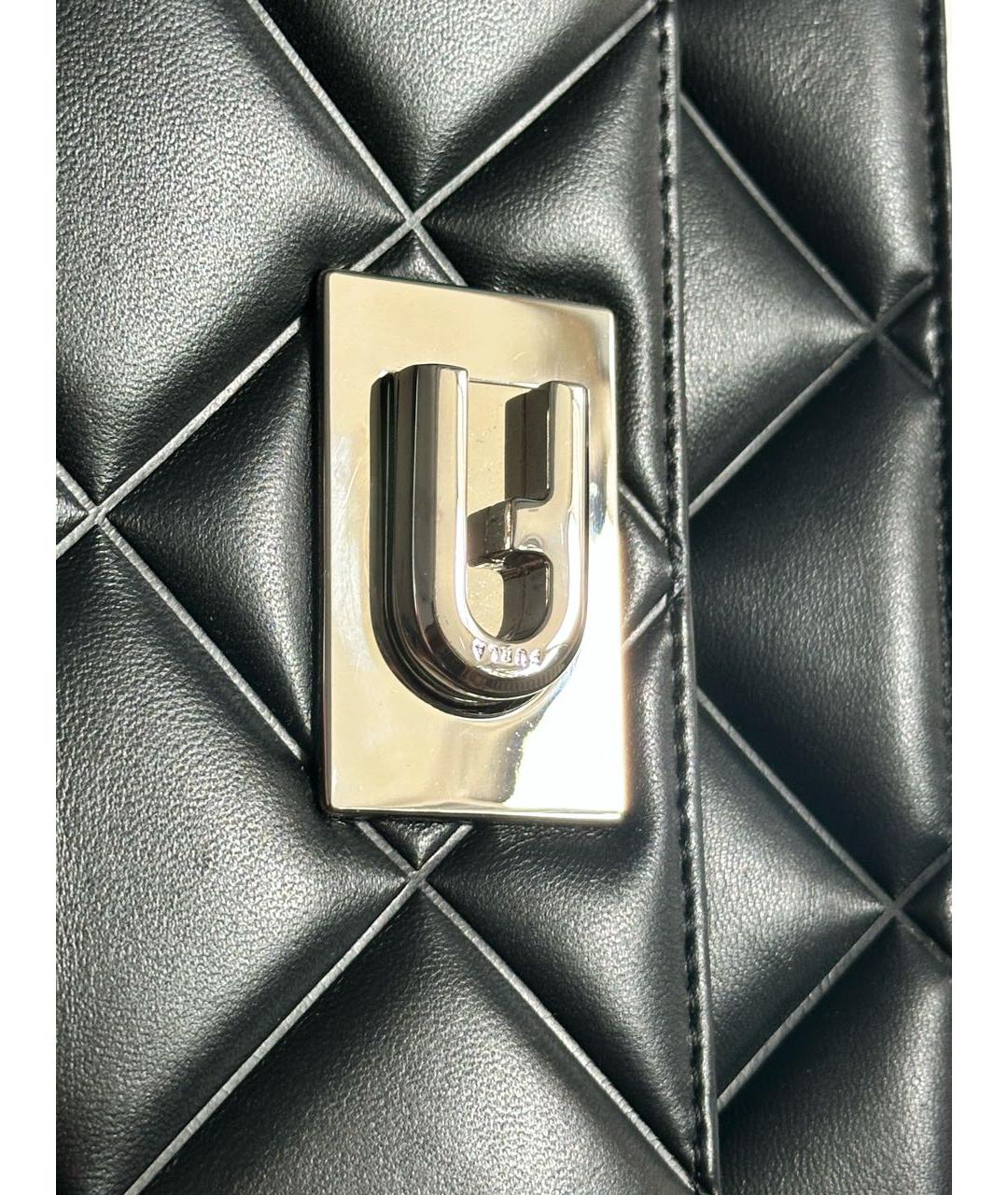 FURLA Черная кожаная сумка через плечо, фото 6